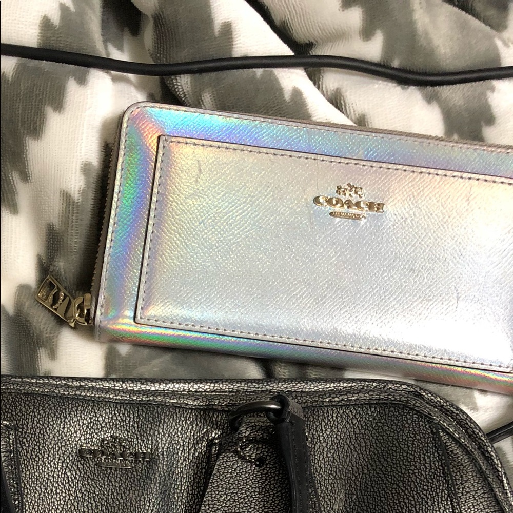 Iridescent coach wallet